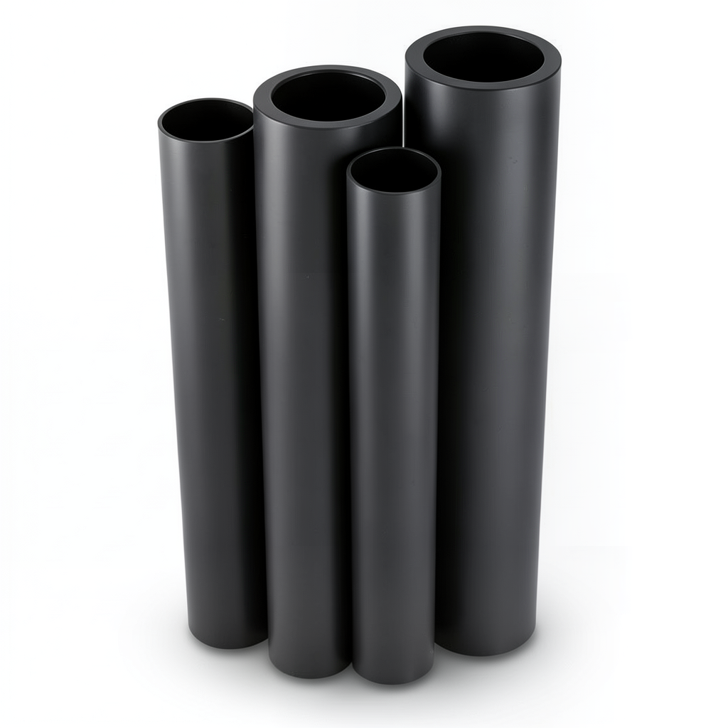 مواسير HDPE الراجحي PE 100 ضغط 10 بار قطر خارجي 800 مم سمك 47.4 مم أسود