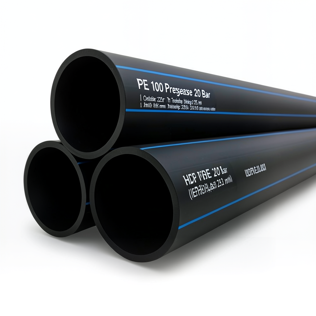 HDPE Pipes PE 100 Pressure 20 Bar Outside Diameter 225 mm Thickness 25.2 mm Black | NEPROPLAST