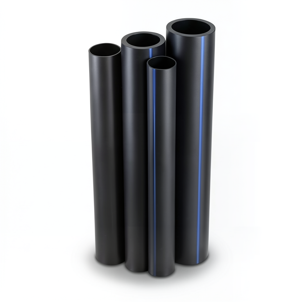 مواسير HDPE PE 100 ضغط 10 بار قطر 900 مم سمك 53.3 مم لون أسود