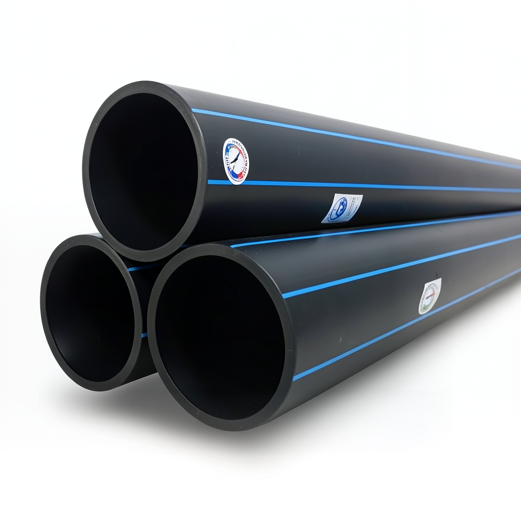 مواسير HDPE نيبروبلاست PE 100 ضغط 20 بار قطر خارجي 140 مم سمك 15.7 مم لون أسود | نيبروبلاست