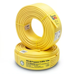 HDPE Pipes PE 80 Pressure 16 Bar 20 mm Diameter 2.3 mm Thickness Yellow | NEPROPLAST