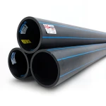مواسير HDPE بولي إيثيلين عالي الكثافة PE 80 ضغط 16 بار قطر خارجي 180 مم سمك 20.1 مم أسود | نيبروبلاست
