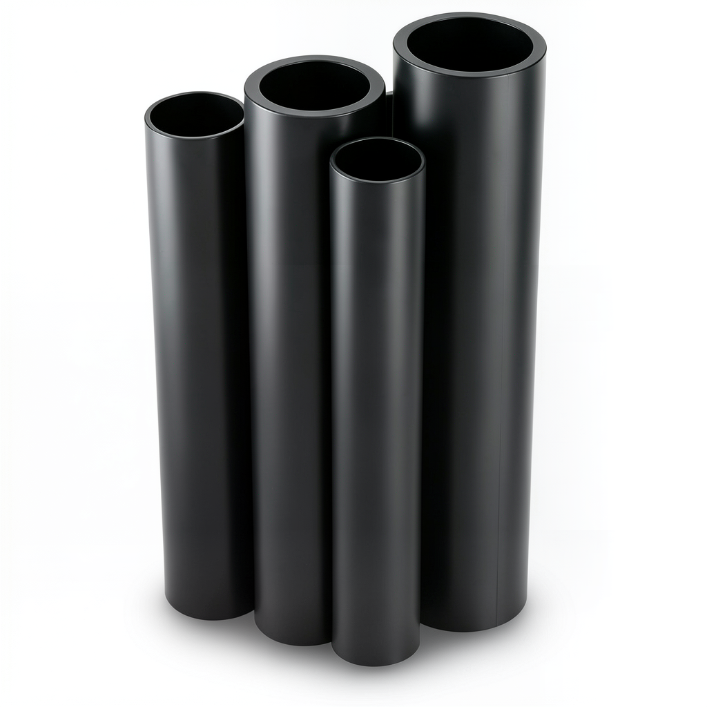 HDPE Pipes PE 80 Pressure 8 Bar Outside Diameter 900 mm Thickness 53.3 mm Black