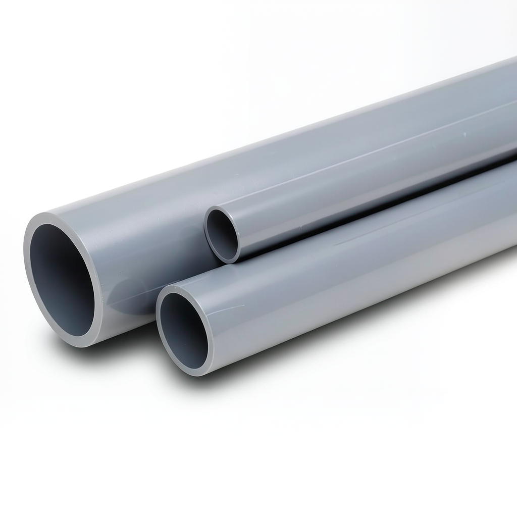 UPVC Pipes Pressure 4 Bar Diameter 125 mm Thickness 2.5 mm Gray