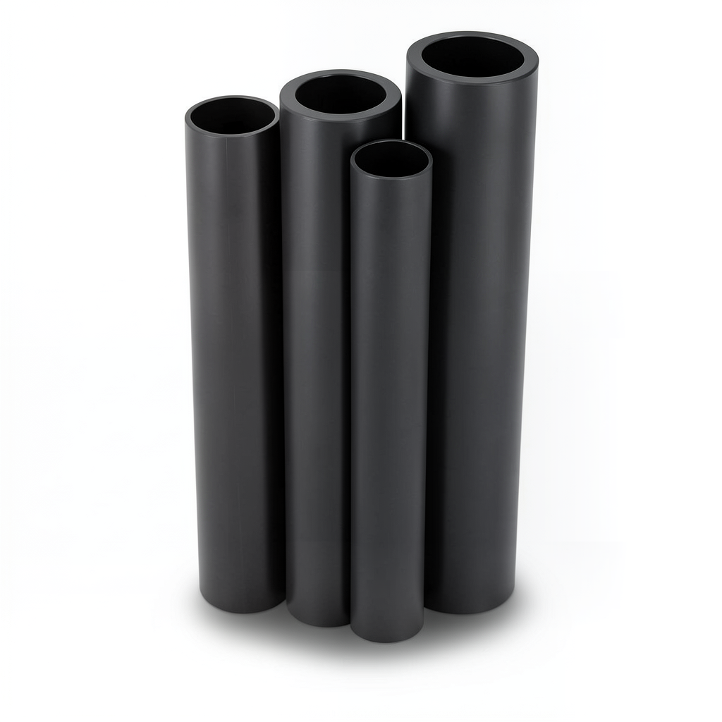 أنابيب HDPE PE 80 ضغط 8 بار قطر خارجي 1200 مم سمك 67.9 مم لون أسود
