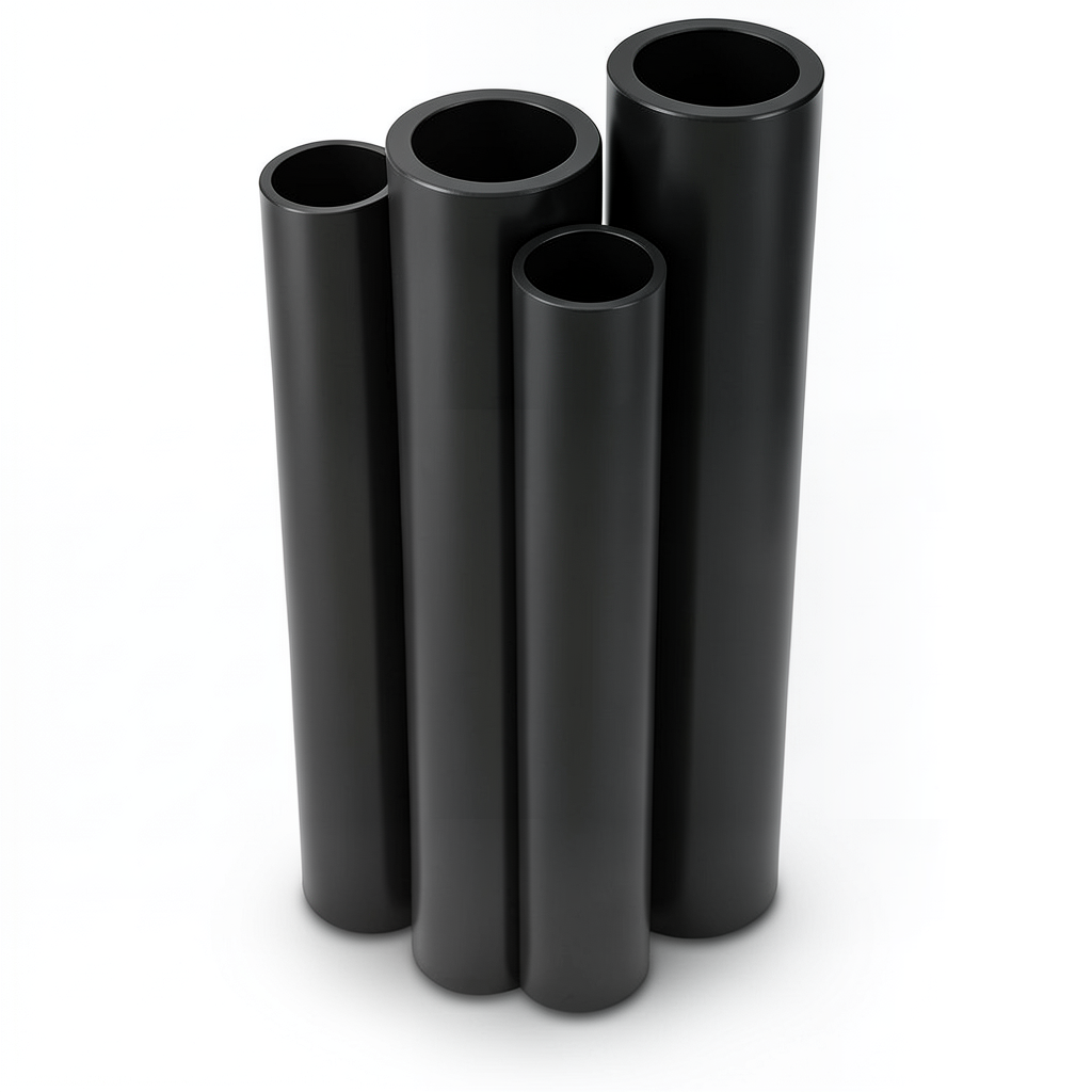 HDPE Pipes PE 80 Pressure 8 Bar Outside Diameter 1400 mm Thickness 82.4 mm Black