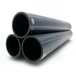 مواسير HDPE بولي إيثيلين عالي الكثافة PE 80 ضغط 16 بار قطر خارجي 225 مم سمك 25.2 مم أسود | نيبروبلاست