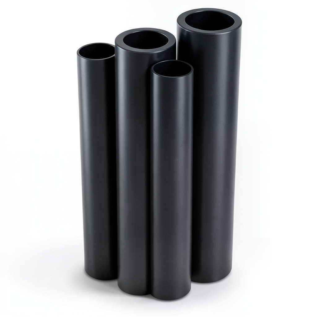 أنابيب HDPE PE 80 ضغط 8 بار قطر خارجي 1600 مم سمك 94.1 مم لون أسود