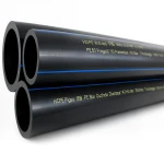 مواسير HDPE بولي ايثيلين عالي الكثافة PE 80 ضغط 16 بار قطر خارجي 140 مم سمك 15.7 مم أسود | نيبروبلاست