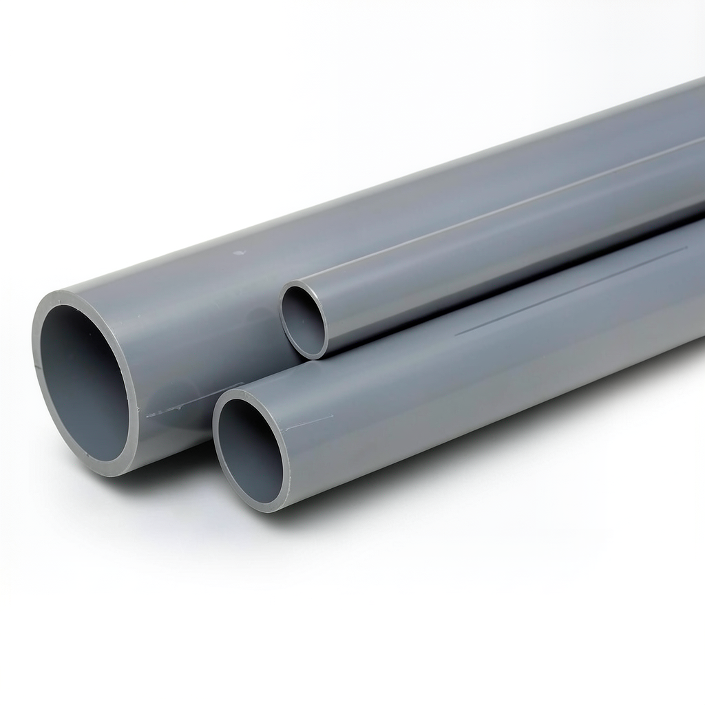 UPVC Pipes Nominal Pressure 10 Bar Outside Diameter 180 mm Thickness 8.6 mm Gray