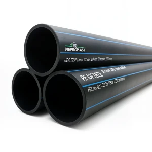 مواسير HDPE PE 100 ضغط 20 بار قطر 250 مم سمك 27.9 مم لون أسود | نيبروبلاست