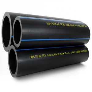 مواسير HDPE بولي ايثيلين عالي الكثافة PE 80 ضغط 16 بار قطر خارجي 140 مم سمك 15.7 مم أسود | نيبروبلاست