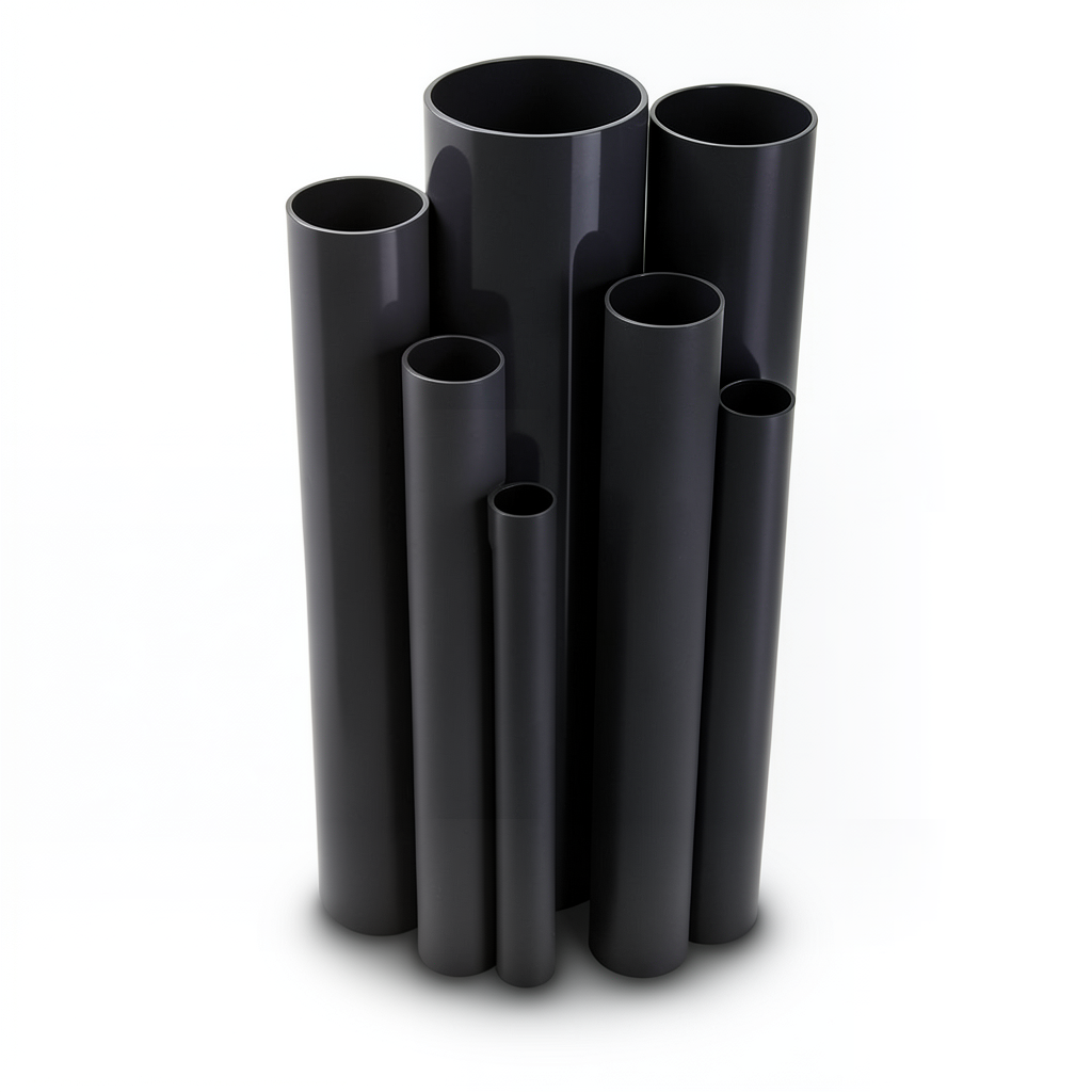 مواسير UPVC جدول 80 مقاس 1¼ إنش سمك 4.9 مم لون أسود
