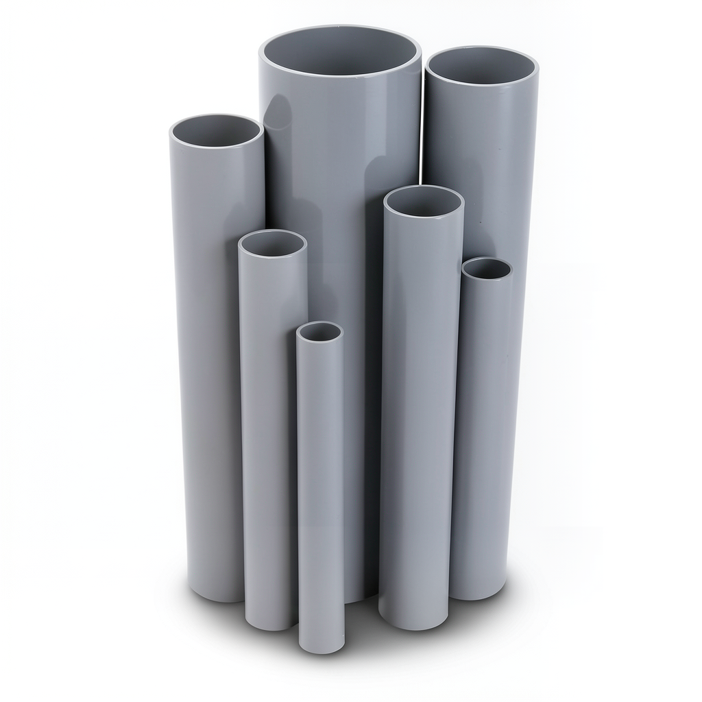 مواسير UPVC جدول 80 مقاس 2 إنش سمك 5.5 مم لون رمادي