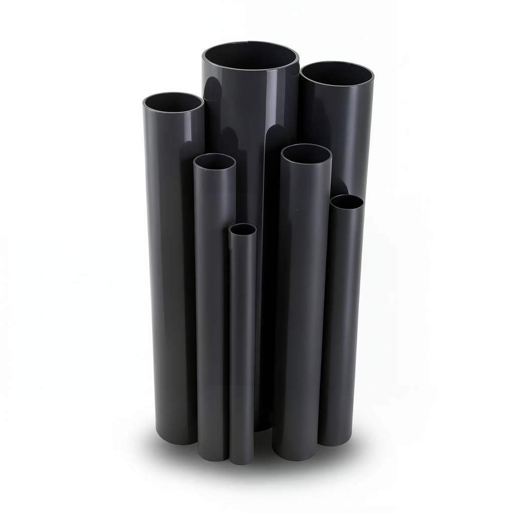 مواسير UPVC جدول 80 مقاس 2 إنش سمك 5.5 مم لون أسود