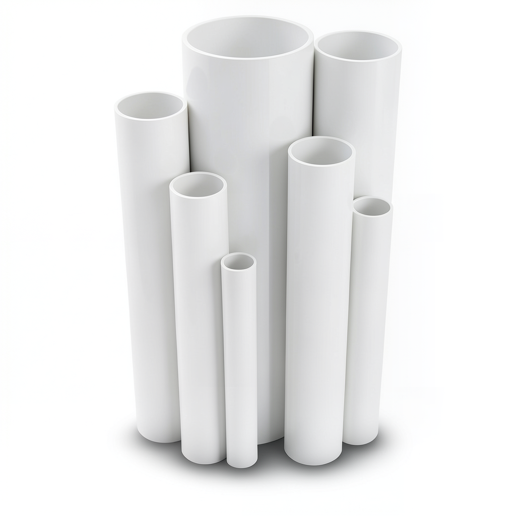 مواسير UPVC ضغط 10 بار قطر خارجي 250 مم سمك 11.9 مم لون أبيض