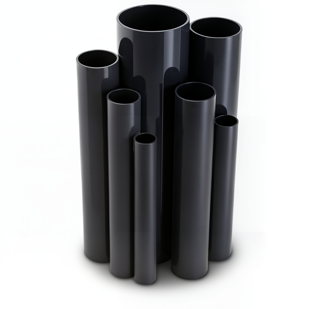 UPVC Pipes Nominal Pressure 10 Bar Outside Diameter 250 mm Thickness 11.9 mm Black