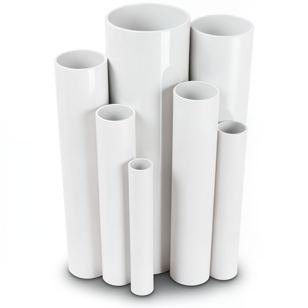 مواسير UPVC ضغط 16 بار قطر خارجي 250 مم سمك 18.6 مم لون أبيض