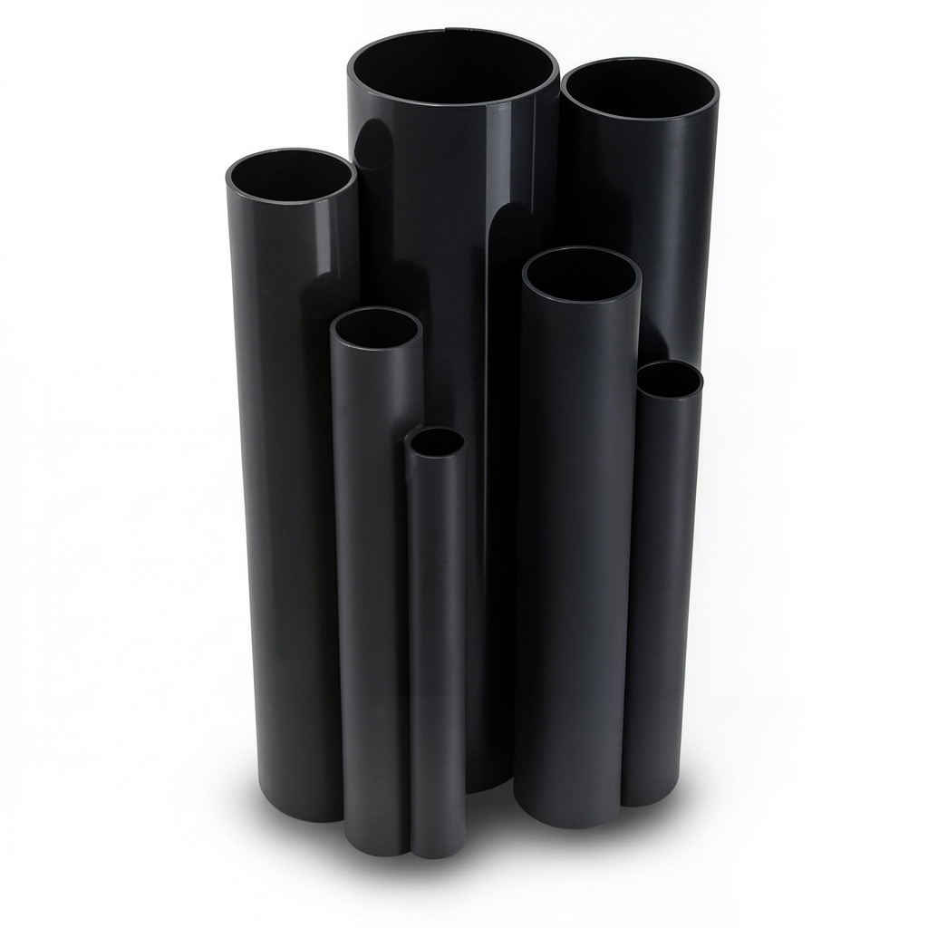 مواسير UPVC جدول 80 مقاس ¾ إنش سمك 3.9 مم لون أسود