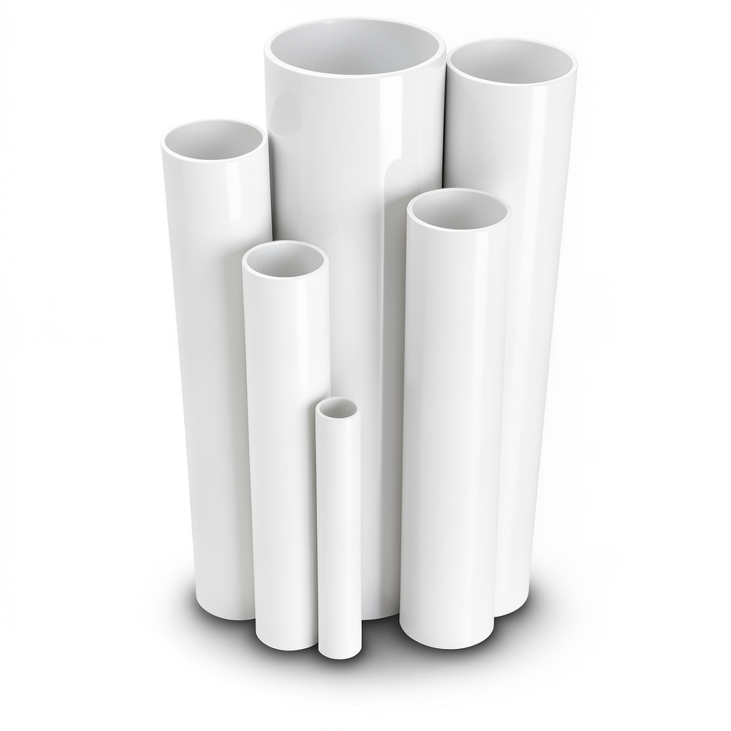 مواسير UPVC ضغط 6 بار قطر خارجي 250 مم سمك 7.3 مم لون أبيض