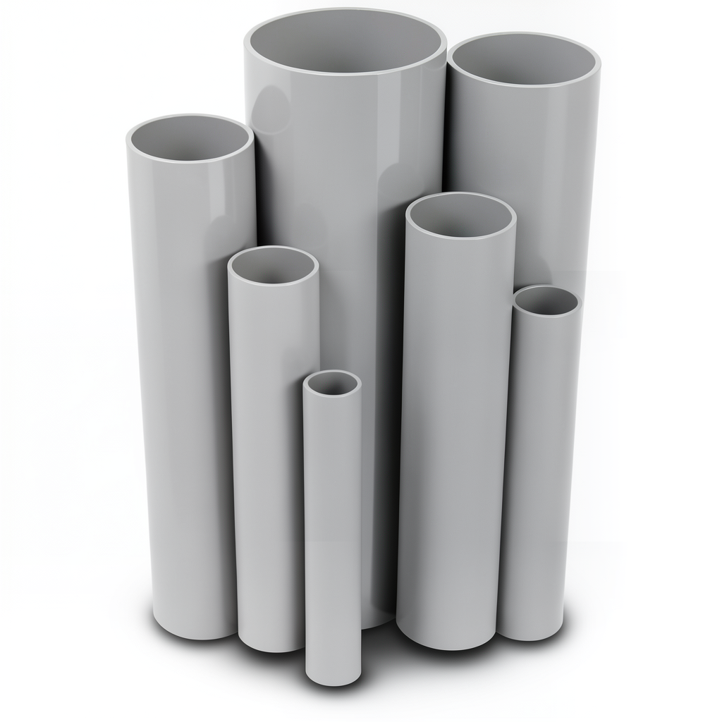 UPVC Pipes Nominal Pressure 16 Bar Outside Diameter 280 mm Thickness 20.8 mm Gray