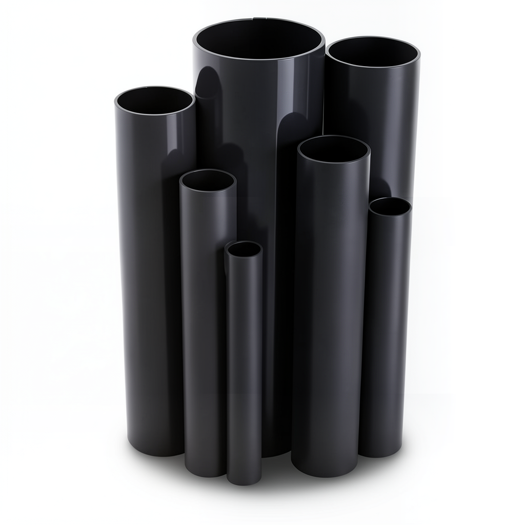 مواسير UPVC جدول 80 مقاس 1 إنش سمك 4.6 مم لون أسود