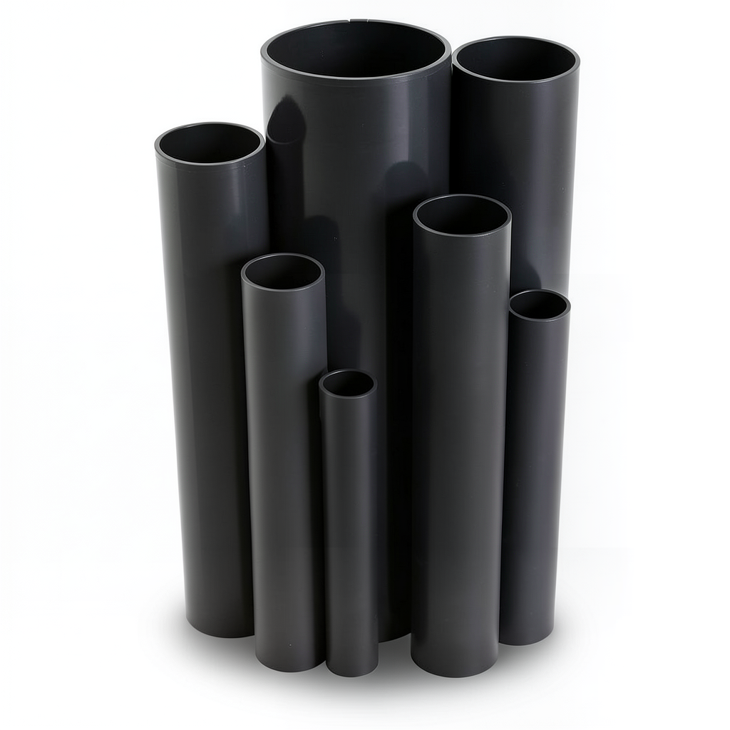 UPVC Pipes Nominal Pressure 6 Bar Outside Diameter 250 mm Thickness 7.3 mm Black