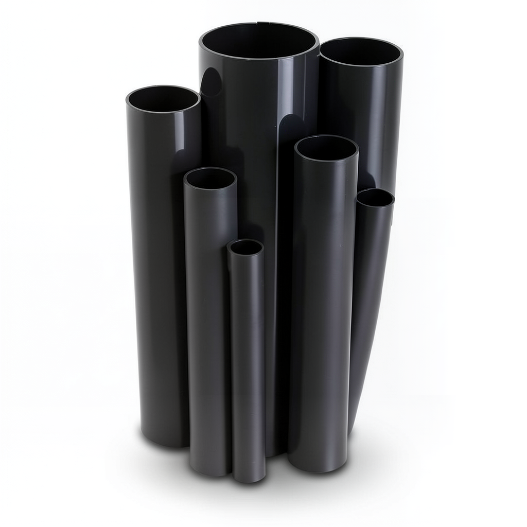 مواسير UPVC جدول 80 مقاس 1¼ إنش سمك 4.9 مم لون أسود