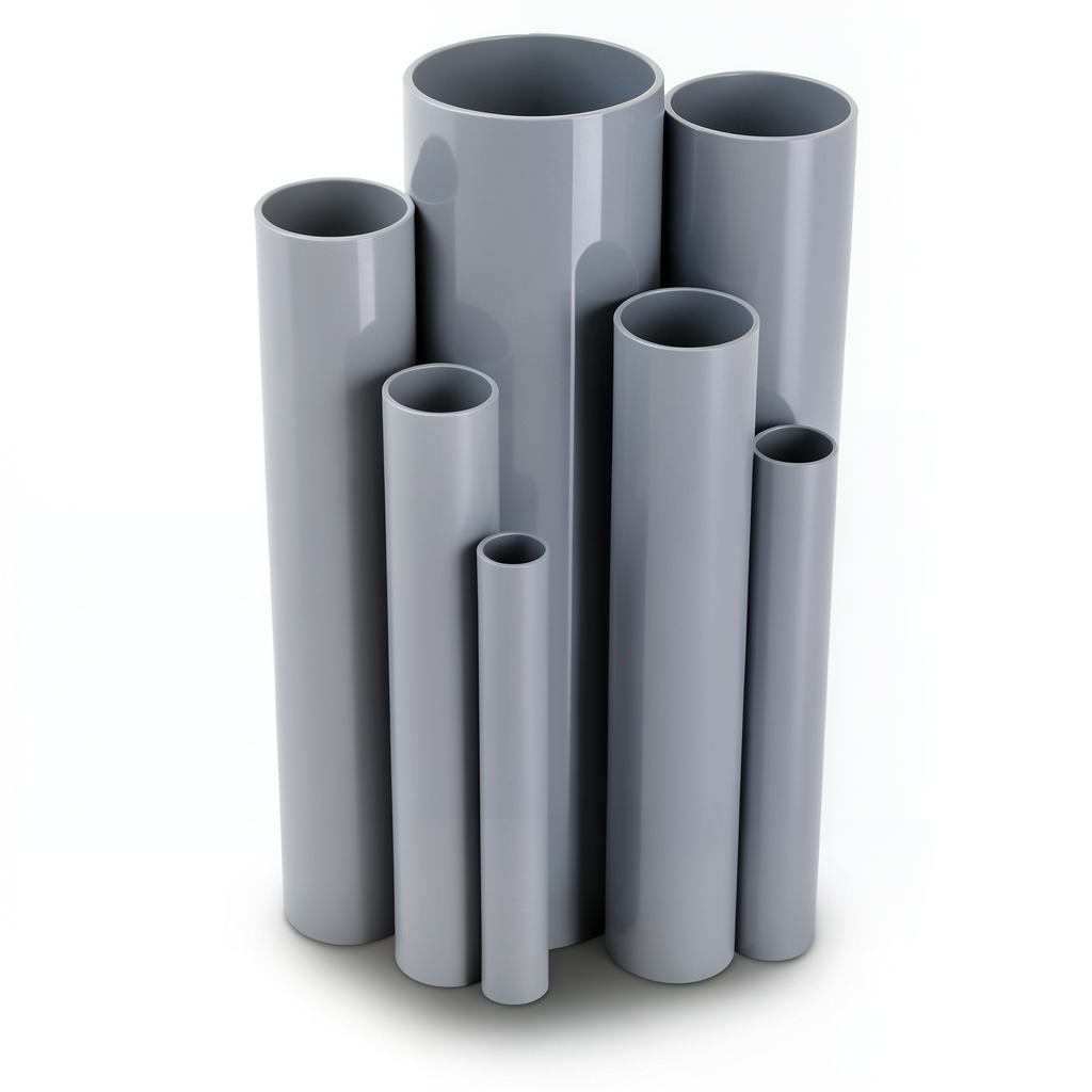 UPVC Pipes Schedule 80 Size 1 inch Thickness 4.6 mm Gray