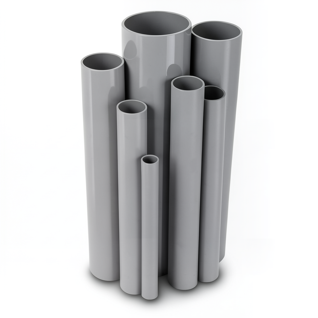 مواسير UPVC جدول 80 مقاس 2 إنش سمك 5.5 مم لون رمادي