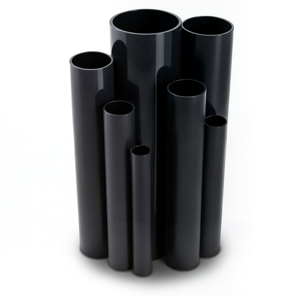 مواسير UPVC جدول 80 مقاس 1 إنش سمك 4.6 مم لون أسود