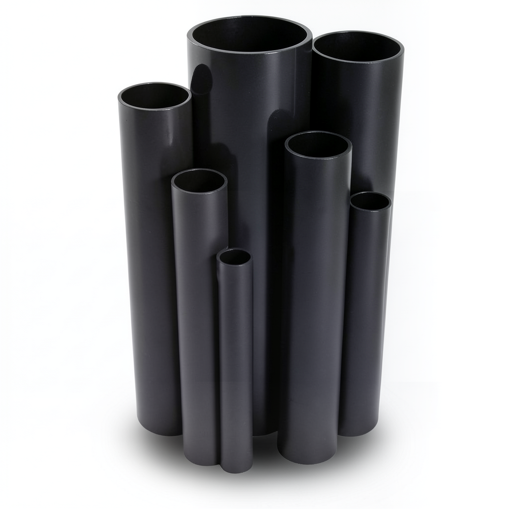 مواسير UPVC جدول 80 مقاس 2 إنش سمك 5.5 مم لون أسود