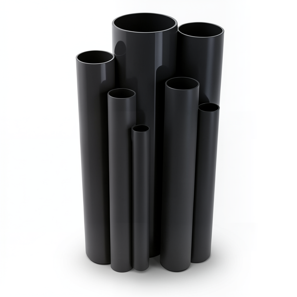 UPVC Pipes Nominal Pressure 6 Bar Outside Diameter 250 mm Thickness 7.3 mm Black
