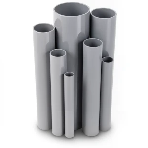 مواسير UPVC جدول 80 مقاس 1¼ إنش سمك 4.9 مم لون رمادي