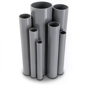 مواسير UPVC ضغط 10 بار قطر خارجي 250 مم سمك 11.9 مم رمادي