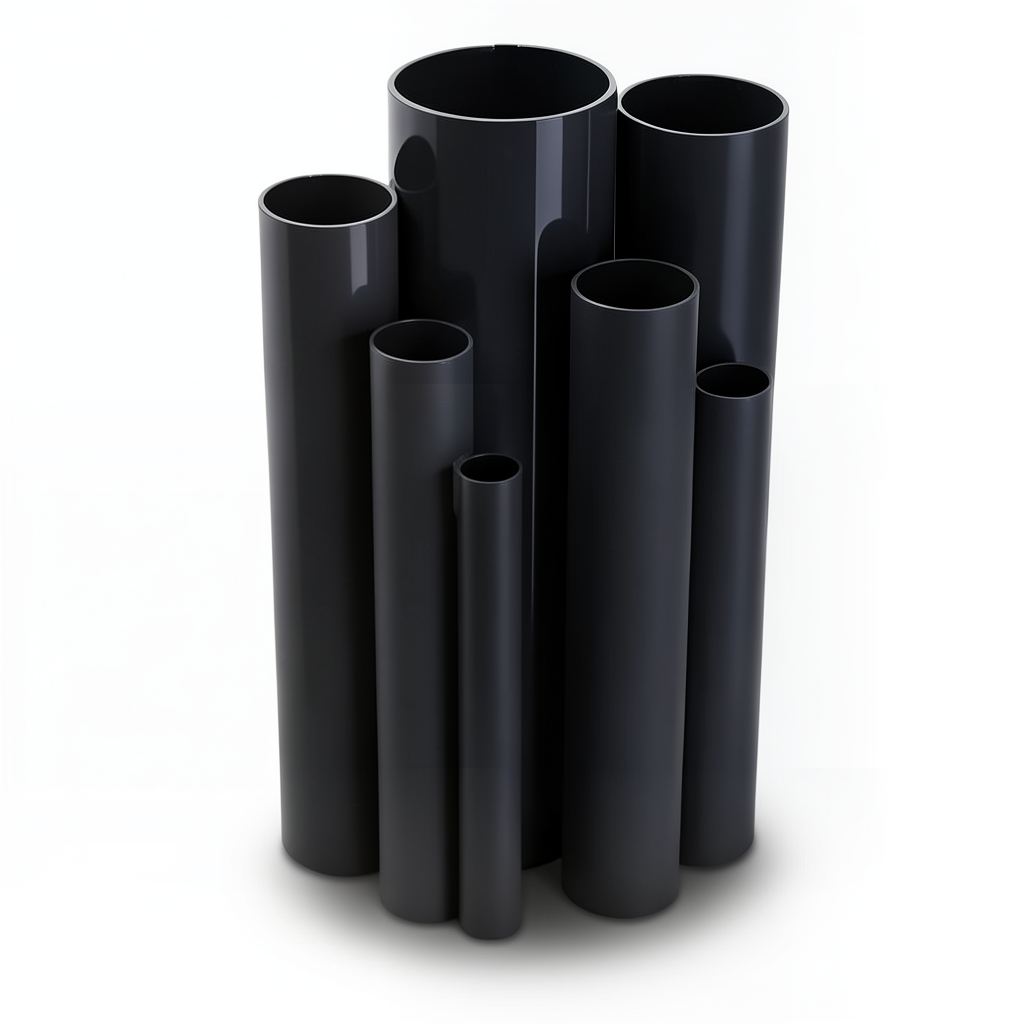مواسير UPVC ضغط 10 بار قطر خارجي 250 مم سمك 11.9 مم لون اسود