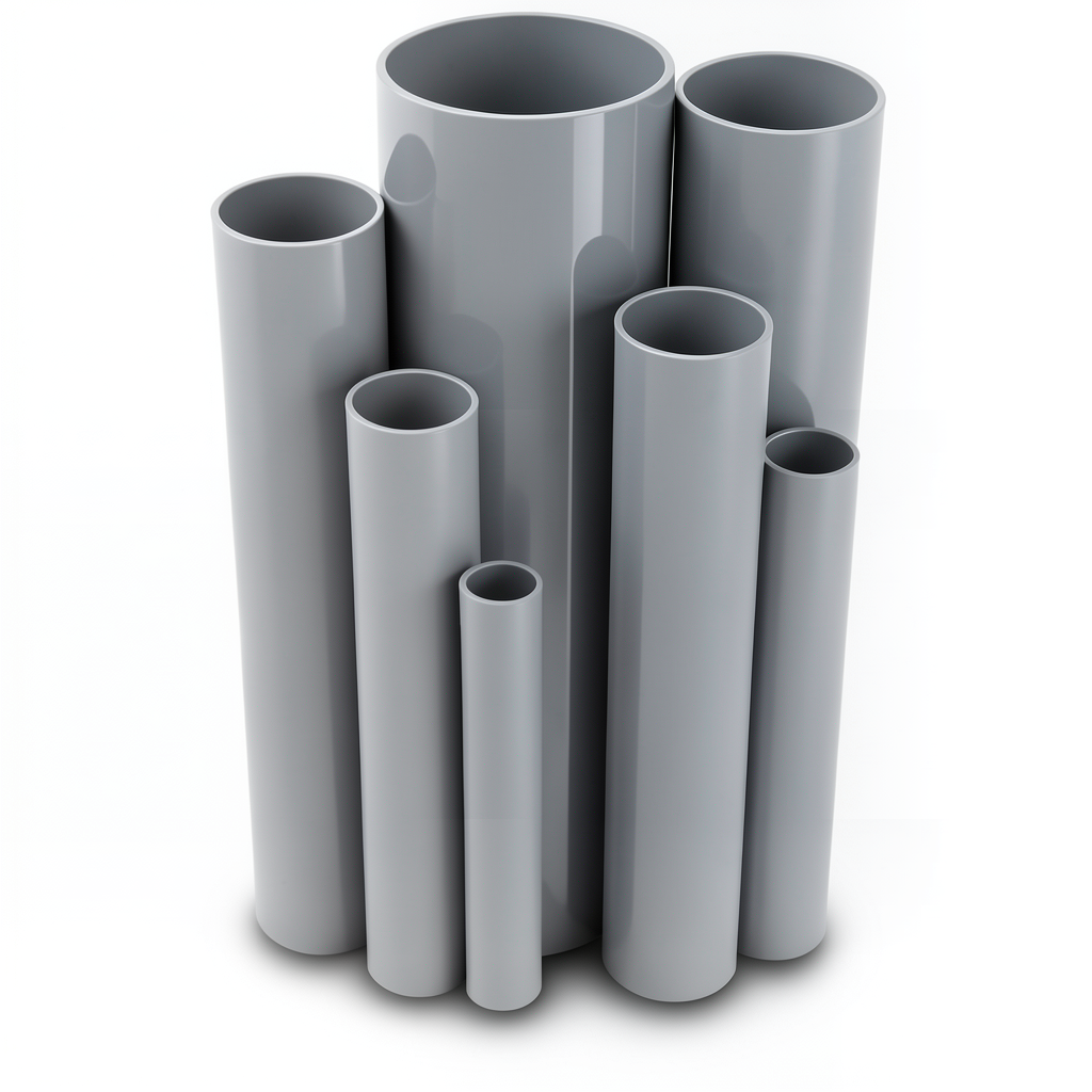 UPVC Pipes Schedule 80 Size ½ 1 Inch Thickness 5.10 mm Gray Colour
