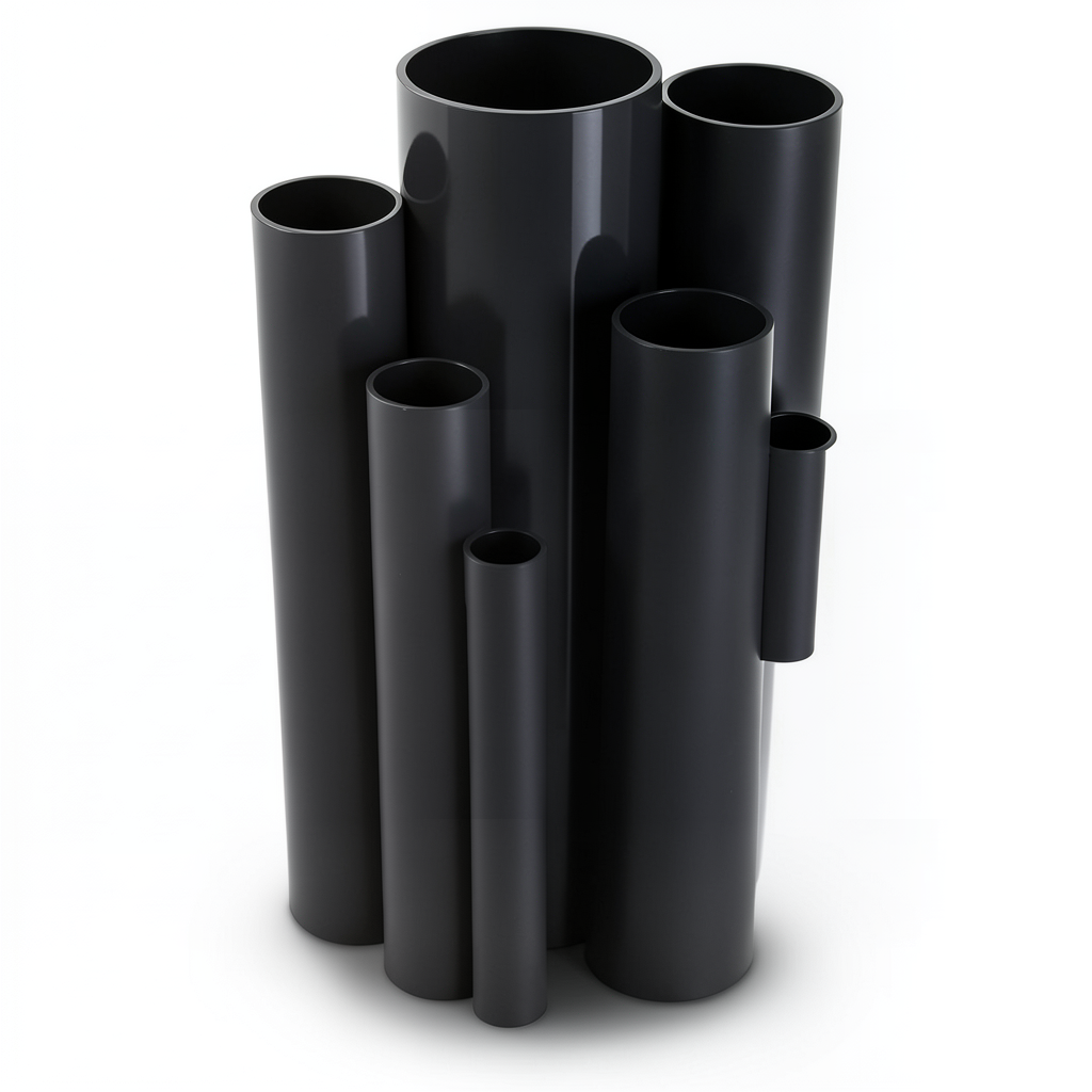 مواسير UPVC جدول 80 مقاس ½ 1 إنش سمك 5.10 مم لون أسود