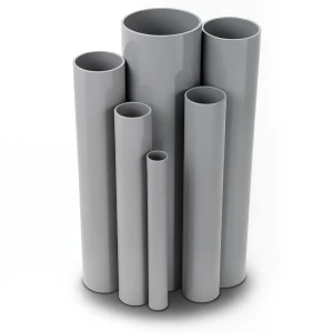 UPVC Pipes Pressure 16 Bar Outside Diameter 250 mm Thickness 18.6 mm Gray