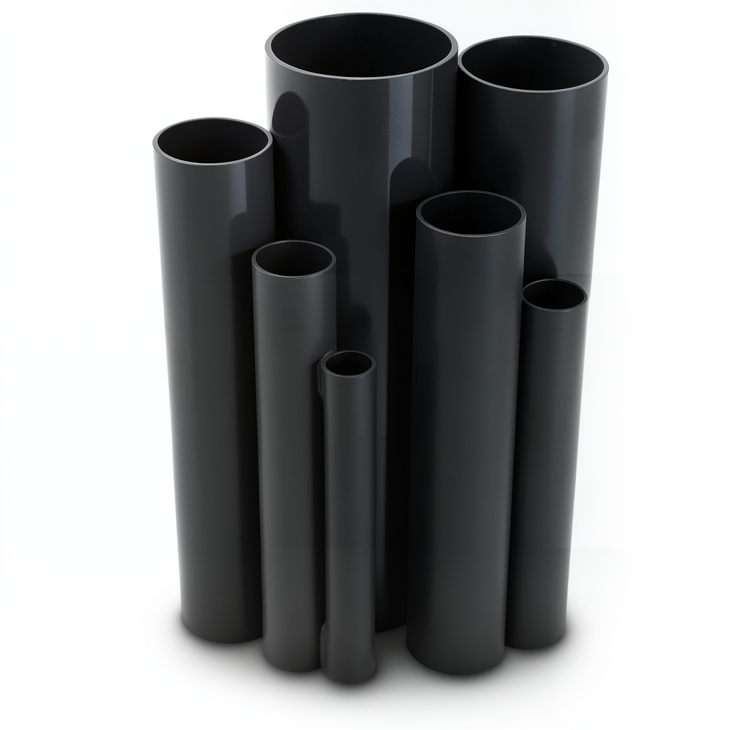 مواسير UPVC ضغط اسمي 16 بار قطر خارجي 280 مم سمك 20.8 مم لون اسود