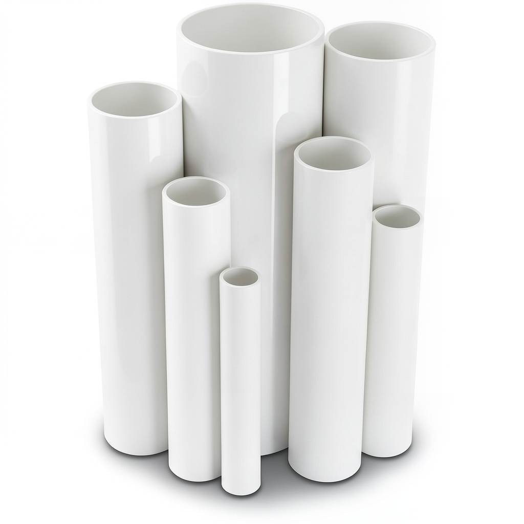 مواسير UPVC ضغط 16 بار قطر خارجي 250 مم سمك 18.6 مم لون أبيض