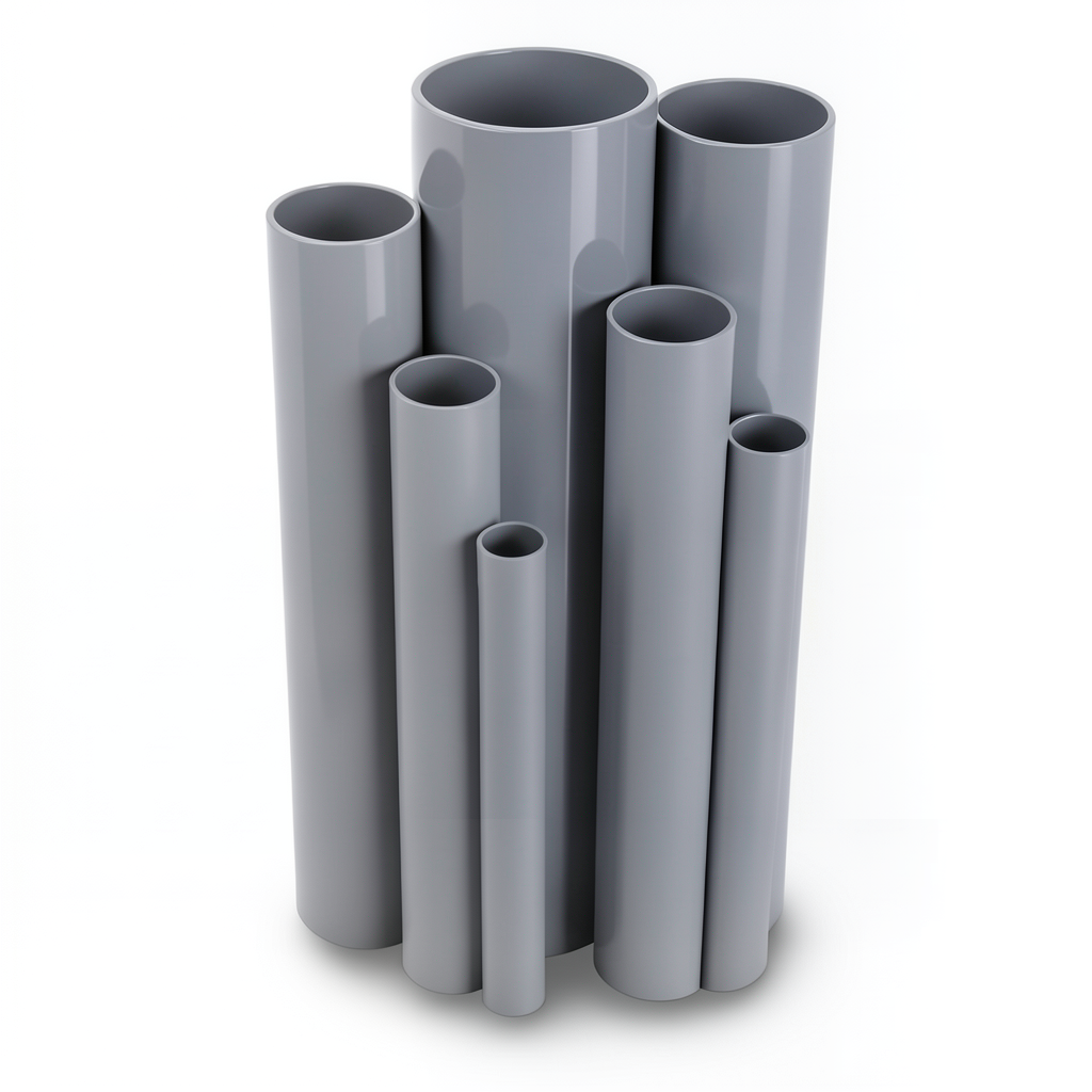UPVC Pipes Nominal Pressure 16 Bar Outside Diameter 280 mm Thickness 20.8 mm Gray