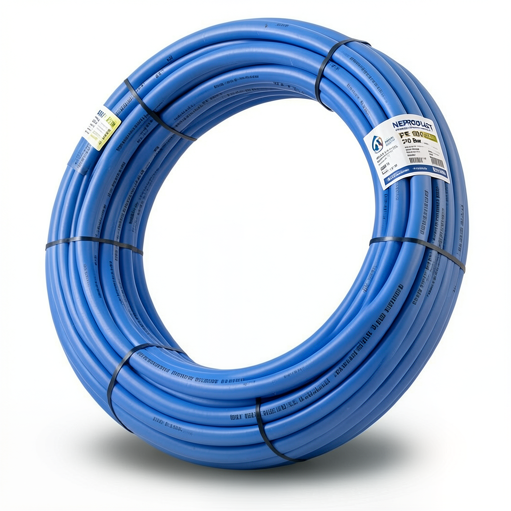 HDPE Pipes PE 100 Pressure 20 Bar Outside Diameter 110 mm Thickness 12.3 mm Blue | NEPROPLAST