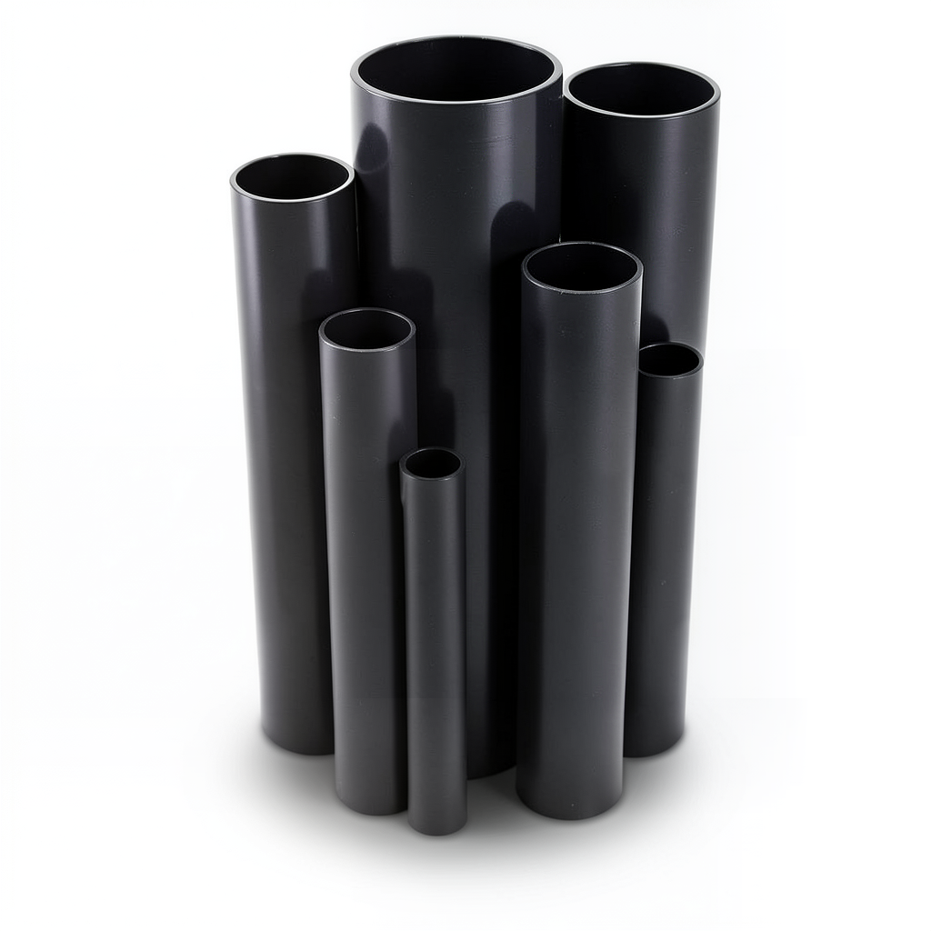 مواسير UPVC ضغط اسمي 16 بار قطر خارجي 280 مم سمك 20.8 مم لون اسود