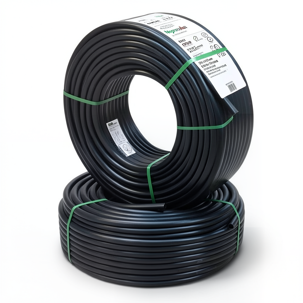 Neproplast HDPE Pipes PE 80 Pressure 16 Bar OD 110 mm Thickness 12.3 mm Black | NEPROPLAST
