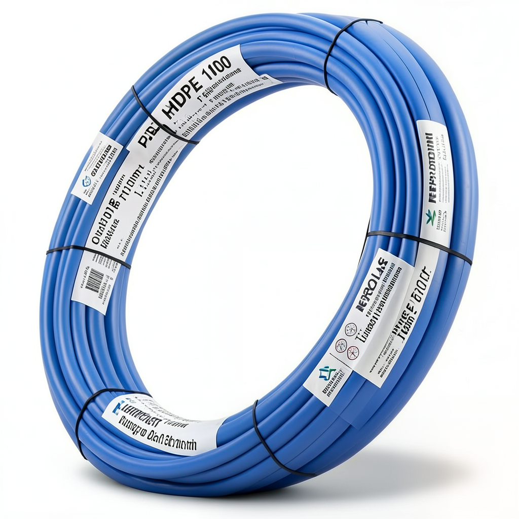 HDPE Pipes PE 100 Pressure 20 Bar Outside Diameter 110 mm Thickness 12.3 mm Blue | NEPROPLAST