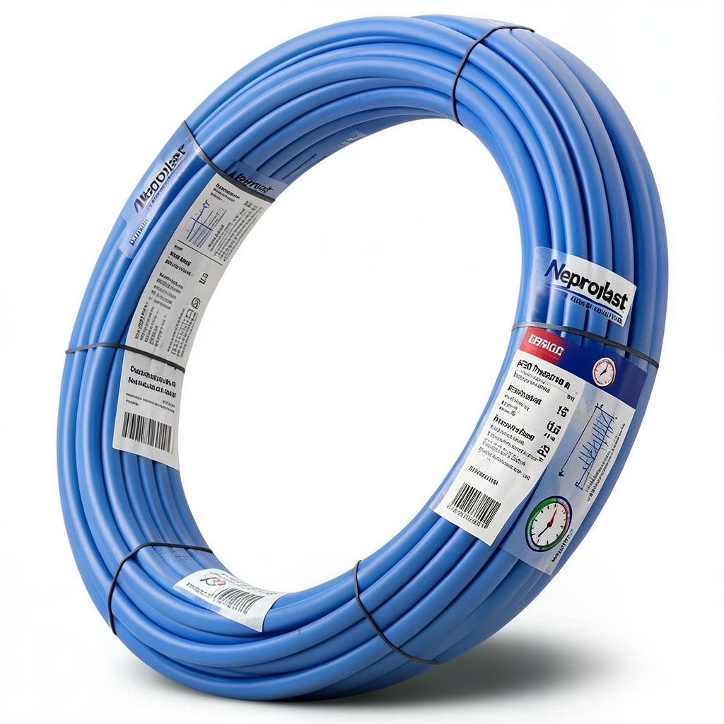أنابيب HDPE نيبروبلاست PE 80 ضغط 16 بار قطر خارجي 110 مم سمك 12.3 مم لون أزرق | نيبروبلاست