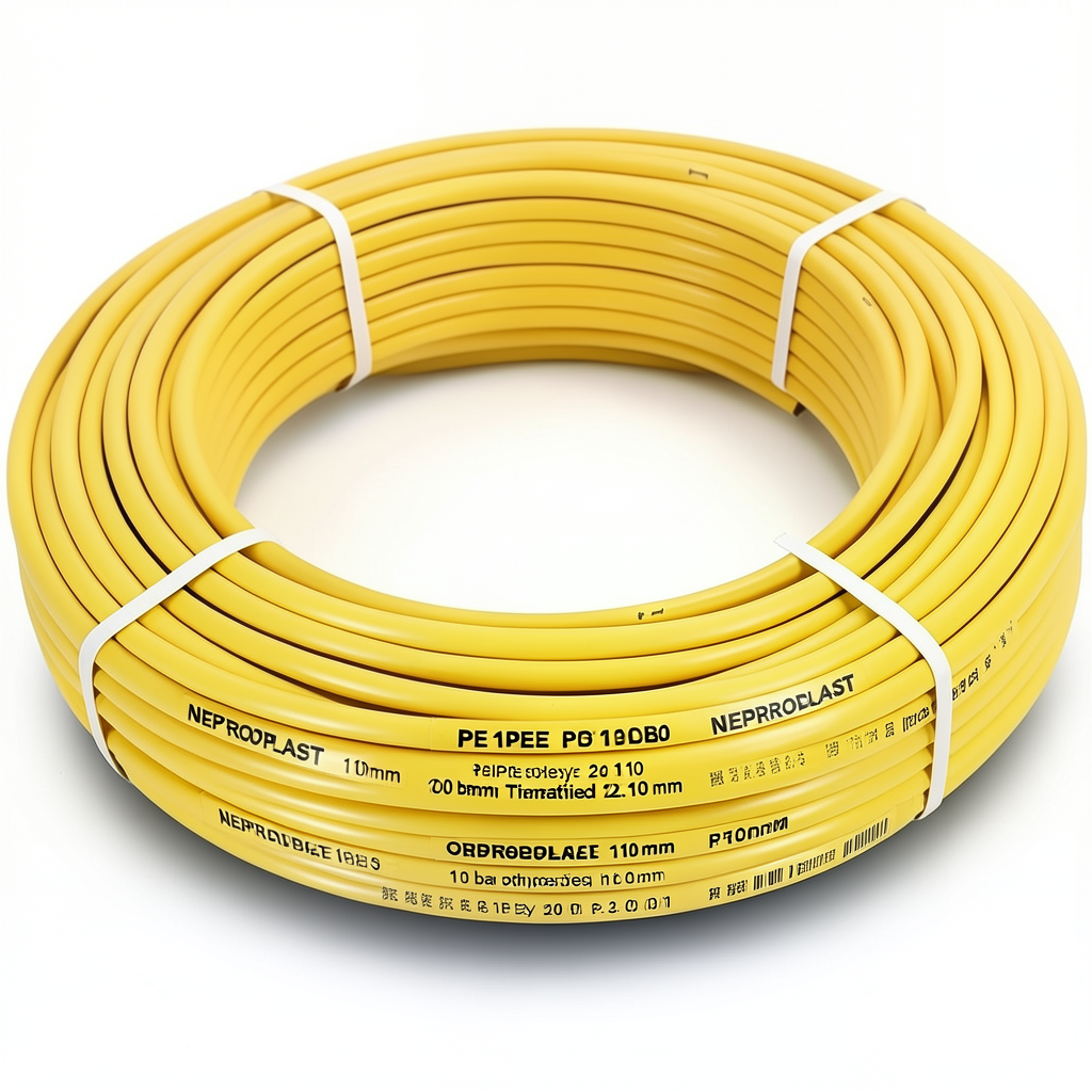HDPE Pipes PE 100 Pressure 20 Bar Outside Diameter 110 mm Thickness 12.3 mm Yellow | NEPROPLAST