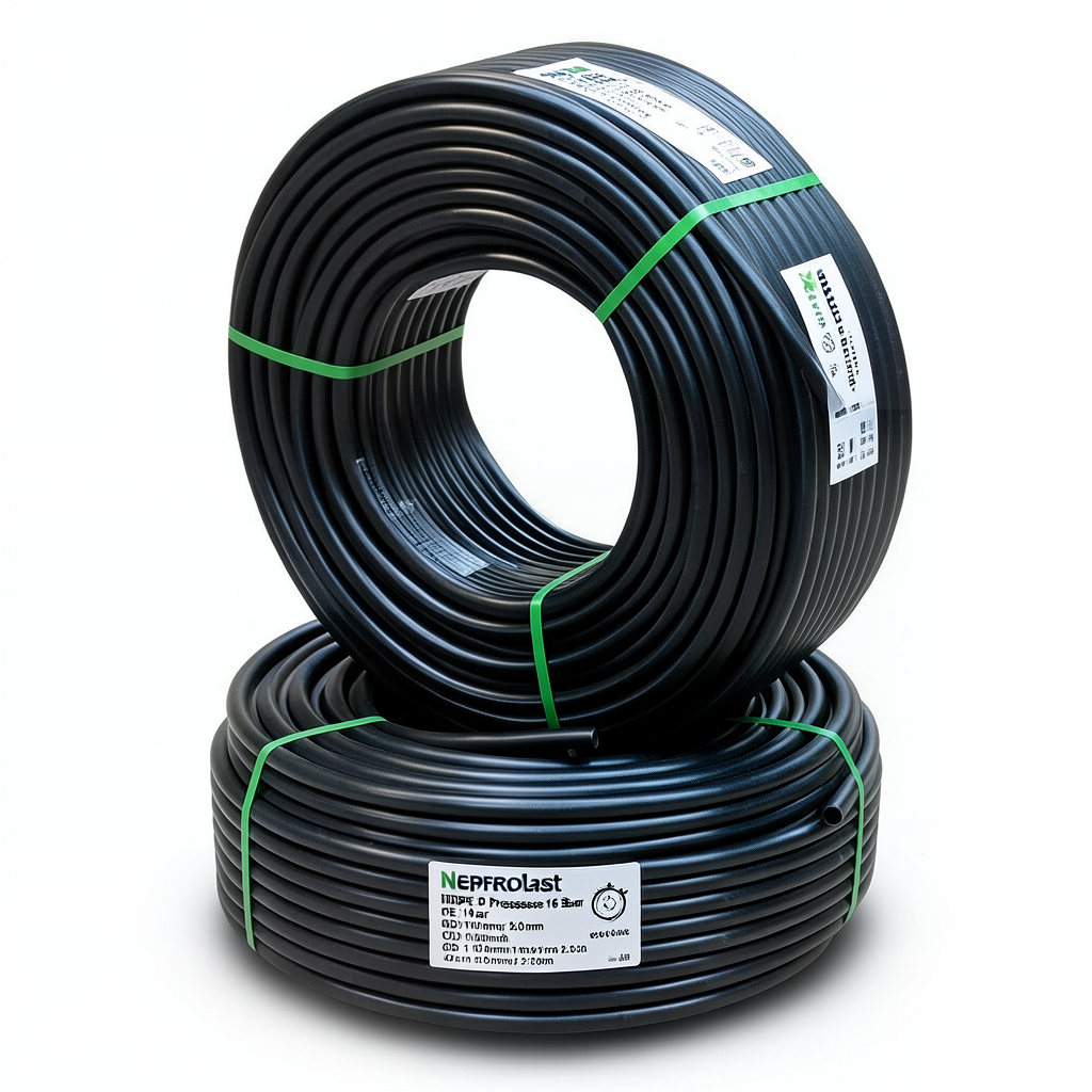 Neproplast HDPE Pipes PE 80 Pressure 16 Bar OD 110 mm Thickness 12.3 mm Black | NEPROPLAST