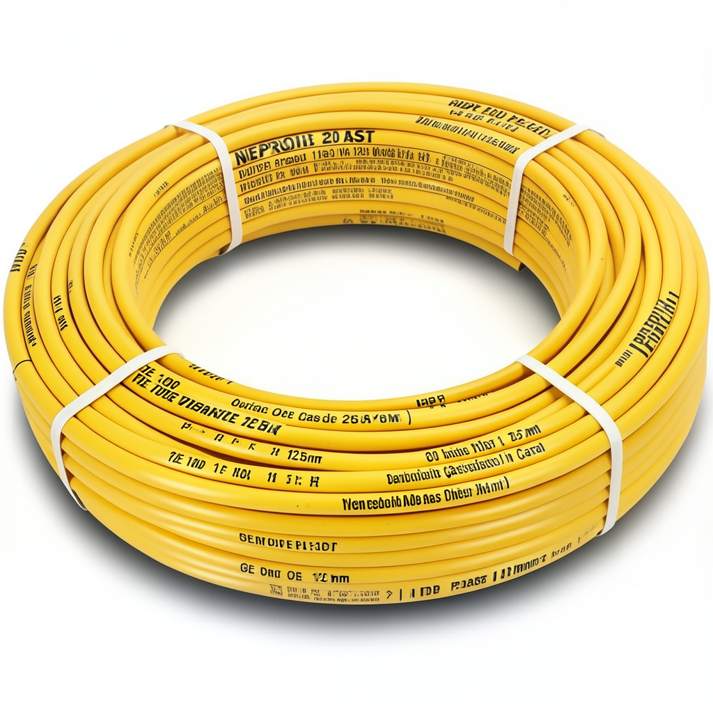 HDPE Pipes PE 100 Pressure 20 Bar Outside Diameter 125 mm Thickness 14 mm Yellow | NEPROPLAST